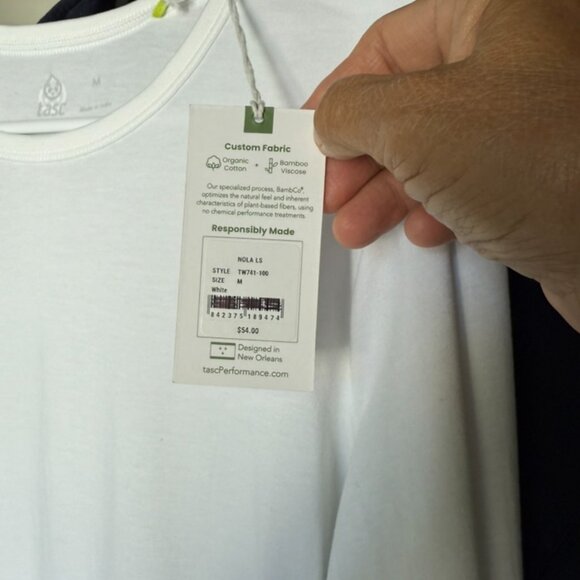 TASC NOLA Long Sleeve T-Shirt BRAND NEW! size medium WHITE - Picture 14 of 14